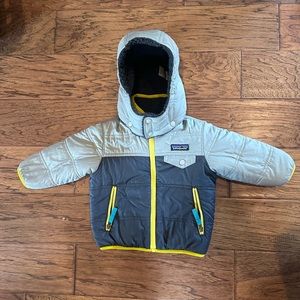 Patagonia size 6-12 Month blue reversible jacket.